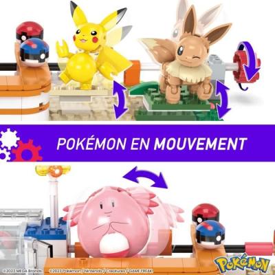 Construis ton propre univers Pokémon avec ce jeu de construction MEGA Pokémon-Centre - 648 pcs