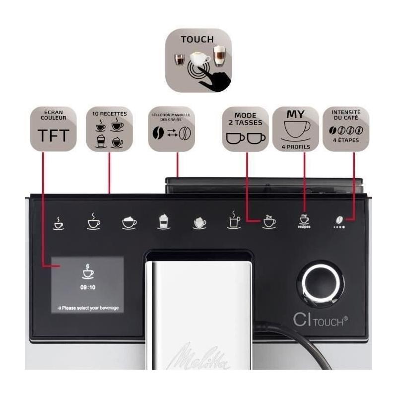 Machine à café Melitta CI Touch F630-101 - Argent : compact et performant