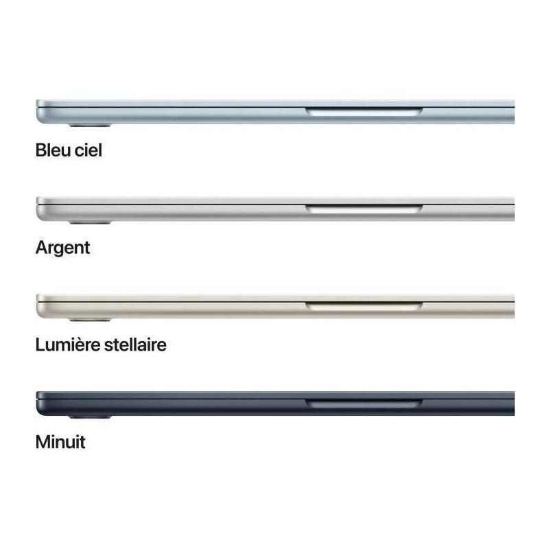 Apple MacBook Air M4 (2025) 13,6" - 16Go RAM - 256Go Stockage - CPU 10 coeurs - GPU 8 coeurs