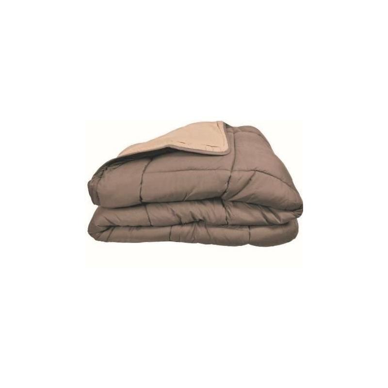 Couette chaude Microfibre 400g/m² Taupe & Lin 140x200cm - Confort et chaleur pour vos nuits
