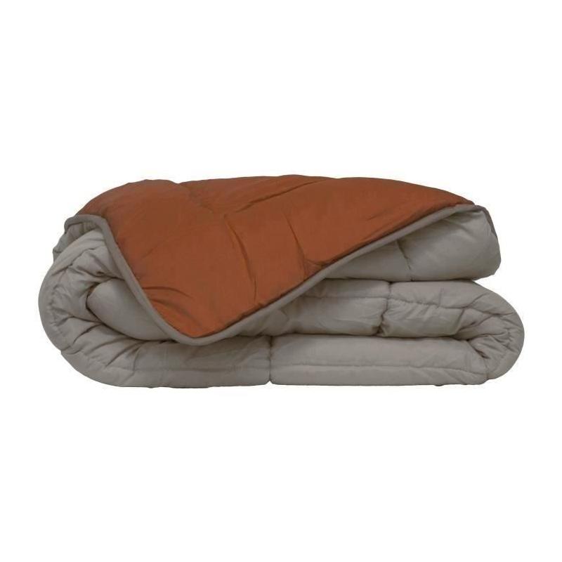 Couette chaude Microfibre 400g/m² Galet & Gingembre 200x200cm