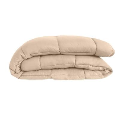 Couette chaude Microfibre 400g/m² Galet & Gingembre 200x200cm