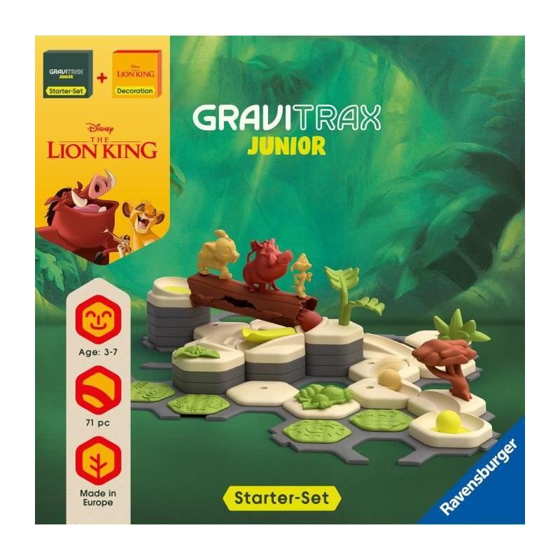 Gravitrax Junior Le Roi Lion: Circuit de billes, 71 pièces