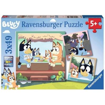 Puzzle 3x49 pièces Les aventures de Bluey - Ludique et éducatif