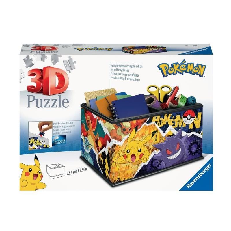 Boîte de rangement Pokémon Puzzle 3D - Ravensburger - 216 pièces - A partir de 8 ans