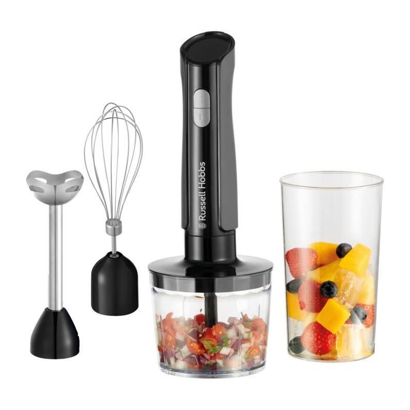 Mixeur plongeant 3 en 1 Russell Hobbs - Noir - 500W - 2 vitesses + Pulse