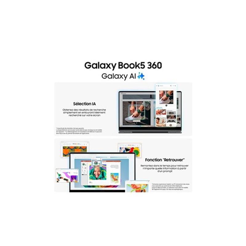 PC portable Samsung Galaxy Book5 360 - Performances Ultras - 15,6