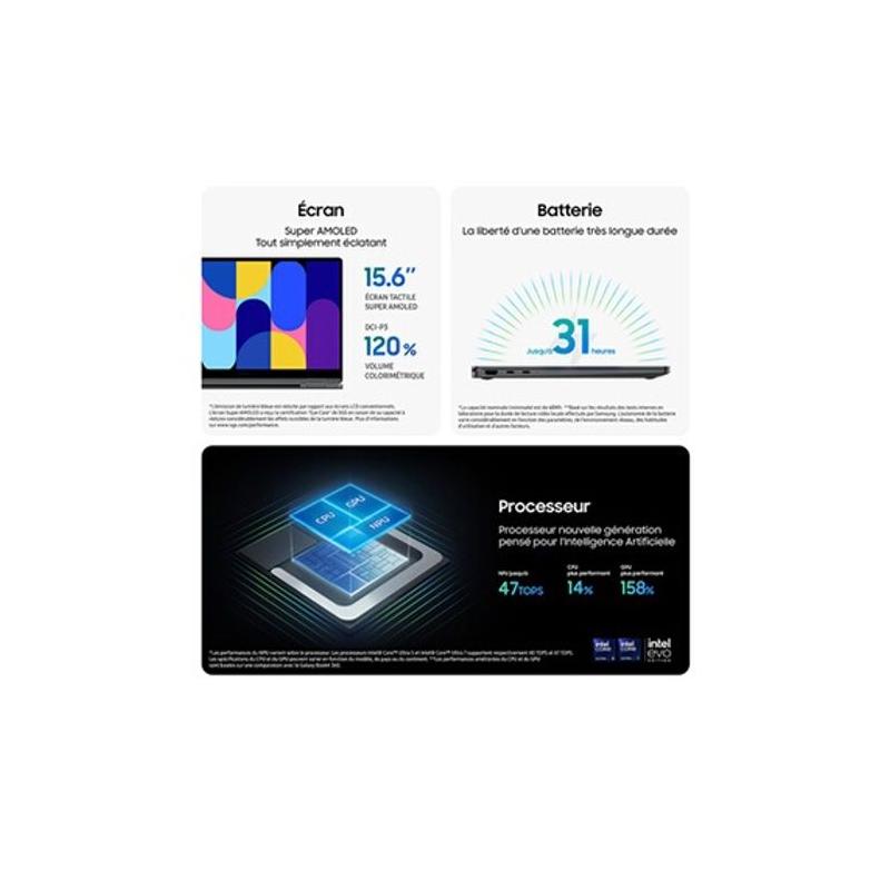 PC portable Samsung Galaxy Book5 360 - Performances Ultras - 15,6