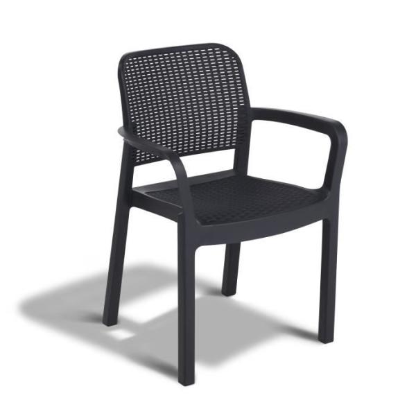 Allibert by KETER – Samanna – lot de 6 fauteuils de jardin – en résine – gris graphite