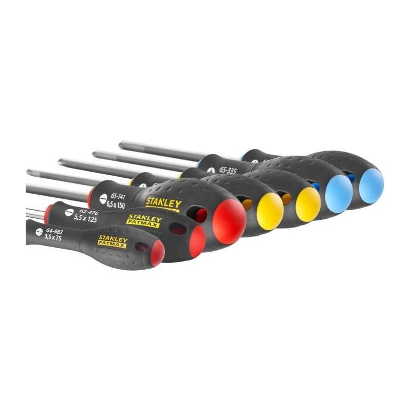 Ensemble de 7 Tournevis STANLEY FATMAX - Parfait pour Electriciens et Mécaniciens