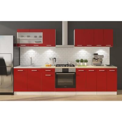ULTRA Cuisine avec Meuble Four et Plan de Travail Inclus - Rouge mat