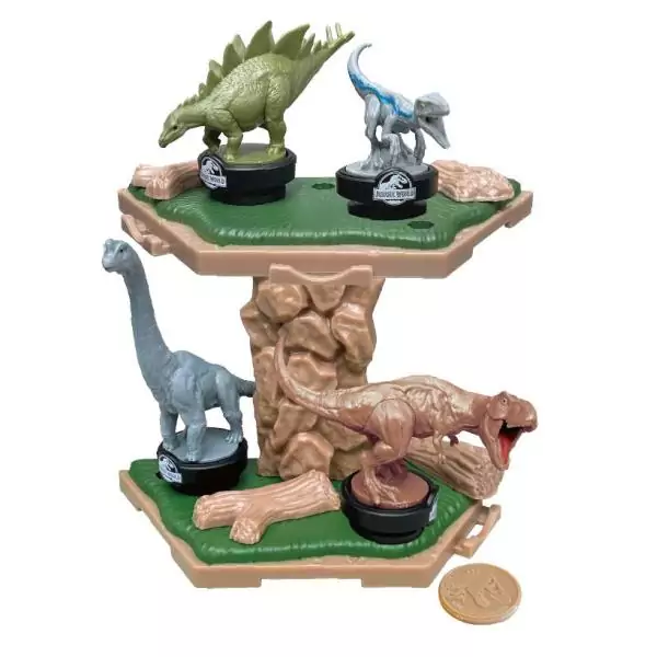 Jeu d'Équilibre - EPOCH GAMES - Jurassic World Island Quake - Dinosaures sur Plateforme, Dernier en Place Gagne !