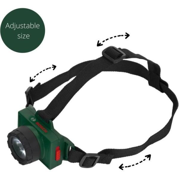 Lampe frontale - Theo Klein - Bosch - Pile - 2 modes - Portée 8m