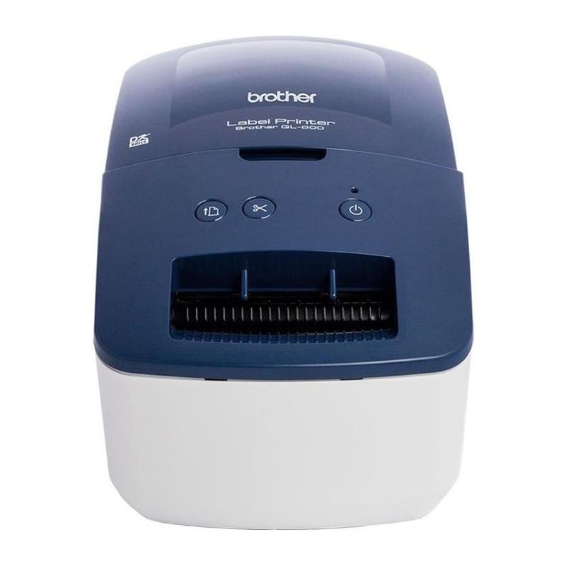 Étiqueteuse professionnelle Brother QL-600 bleue - Compacte pour petites entreprises