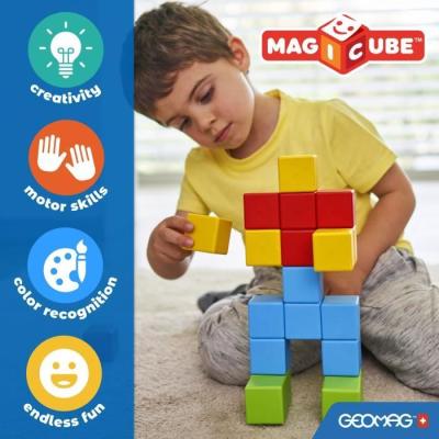 Jeu de construction magnétique - GEOMAG Magicube 060 - 6 pièces recyclées