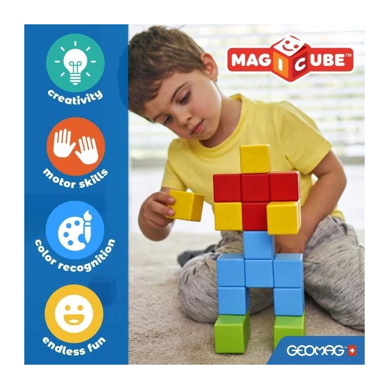 Bloc magnétique GEOMAG - Magicube 061 - 8 pièces - Plastique recyclé