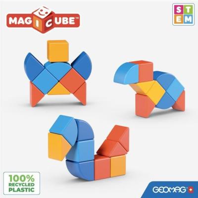Jeu d'assemblage magnétique GEOMAG - Magicube Animaux - 9 pièces