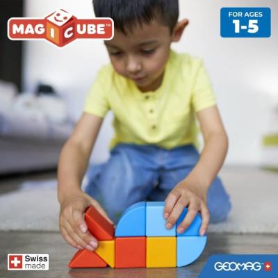 Jeu d'assemblage magnétique GEOMAG - Magicube Animaux - 9 pièces