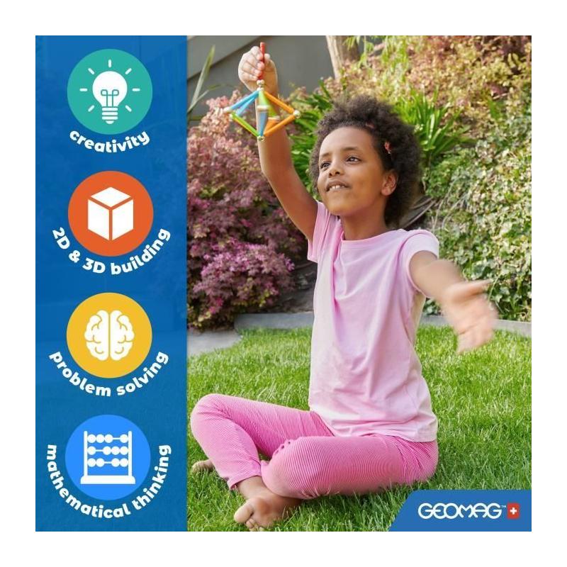 Jeu de Construction Magnétique GEOMAG Classic Recycled 24 pièces - Géométrie 3D