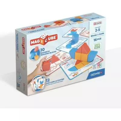 Blocs magnétiques GEOMAG Magicube - 16 pièces - Éducatif