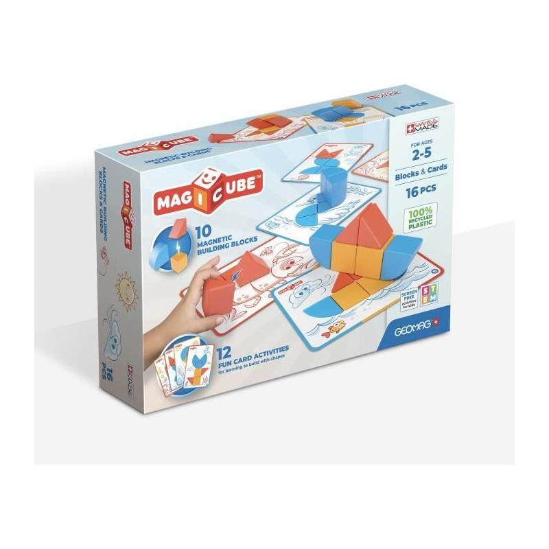 Blocs magnétiques GEOMAG Magicube - 16 pièces - Éducatif