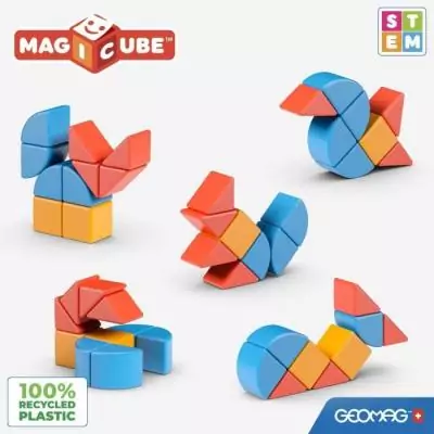 Blocs magnétiques GEOMAG Magicube - 16 pièces - Éducatif