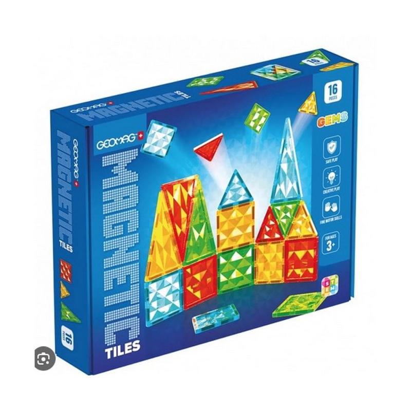 Tuiles magnétiques GEOMAG Tiles Gems 4100 - De formes géométriques cristallines