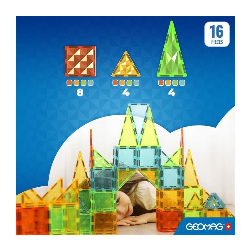 Tuiles magnétiques GEOMAG Tiles Gems 4100 - De formes géométriques cristallines