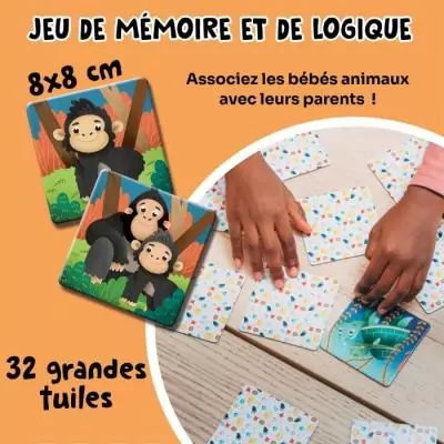 Jeux éducatifs - GEOMAG - Ecologic Memo Animaux en voie de disparition