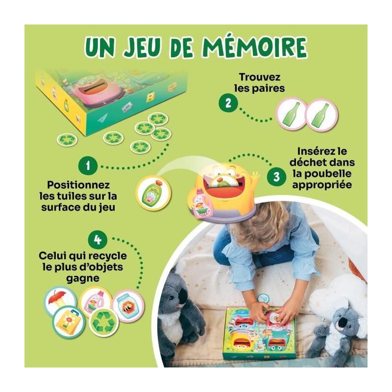 Jeux éducatifs GEOMAG - Hungry Bins - Tri sélectif - Mémoire