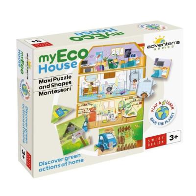 Jeux éducatifs GEOMAG - My Eco House Montessori - Construction maison - PUZZLE
