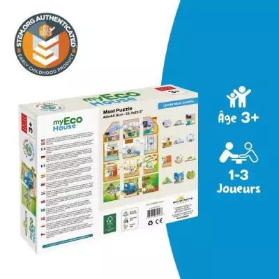 Jeux éducatifs GEOMAG - My Eco House Montessori - Construction maison - PUZZLE