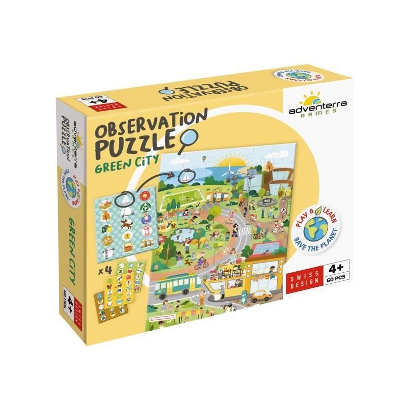 Jeux éducatifs GEOMAG - Puzzle écologique Green City - Poster inclus