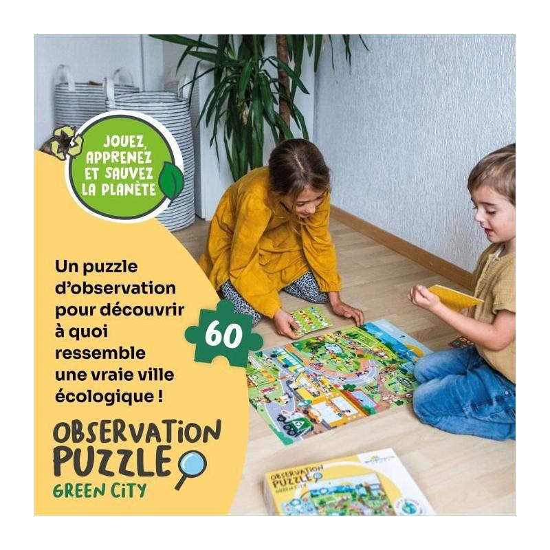 Jeux éducatifs GEOMAG - Puzzle écologique Green City - Poster inclus