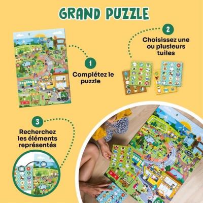 Jeux éducatifs GEOMAG - Puzzle écologique Green City - Poster inclus