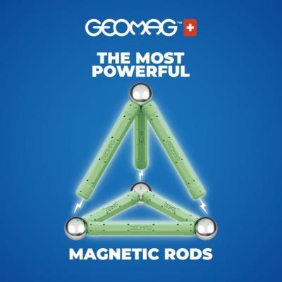 Coffret de construction GEOMAG Glow Recycled 25 pièces - Luminescent