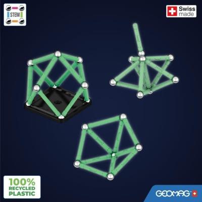 Coffret de construction GEOMAG Glow Recycled 25 pièces - Luminescent