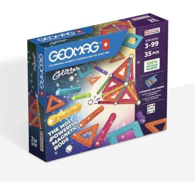 Coffret de construction GEOMAG Glitter Panels - 35 pièces