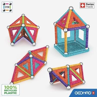 Coffret de construction GEOMAG Glitter Panels - 35 pièces