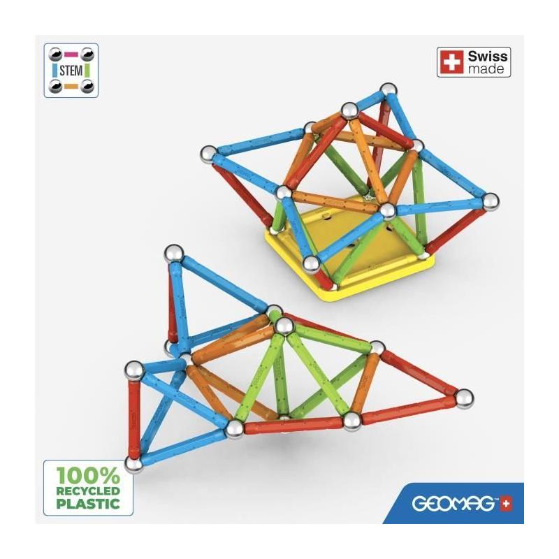 Jeu de construction magnétique GEOMAG - Panels Glitter Recycled - Écologique et Créatif