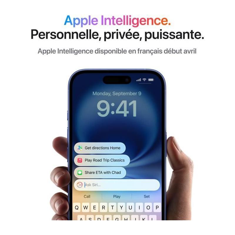 SMARTPHONE APPLE iPhone 16 Plus 256GB White - Réparable et Responsable