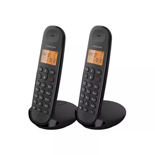 Téléphone fixe sans fil - LOGICOM - DECT ILOA 255T DUO - Noir - Avec répondeur