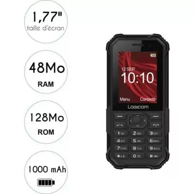 Téléphone Mobile LOGICOM XTREM 30 Noir - Compact et Performant