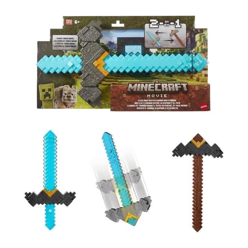 Épée et Pioche 2 en 1 Minecraft: Le Film - Accessoire JFR72 Mattel