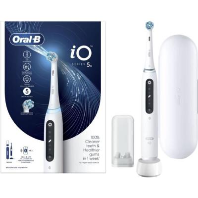 Brosse à dents électrique ORAL-B - iO5n Quite - Blanc + étui de voyage