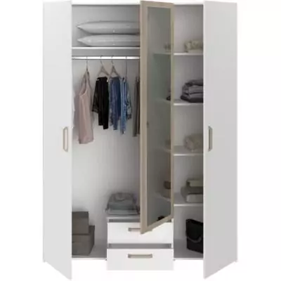 Armoire DREAM 3 portes blanche - Made in France Armoire DREAM 3 portes blanche - Made in France