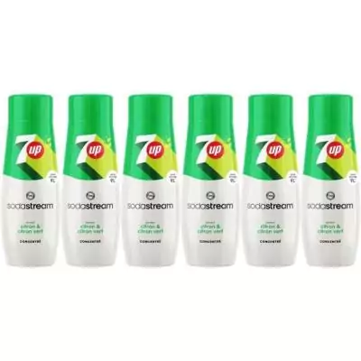 Concentrés SODASTREAM - 6 saveurs 7UP - Jusqu'à 54L - 440ml