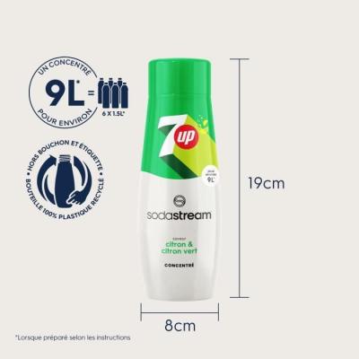 Concentrés SODASTREAM - 6 saveurs 7UP - Jusqu'à 54L - 440ml