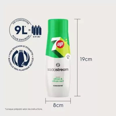 Concentrés SODASTREAM - 6 saveurs 7UP - Jusqu'à 54L - 440ml Concentrés SODASTREAM - 6 saveurs 7UP - Jusqu'à 54L - 440ml
