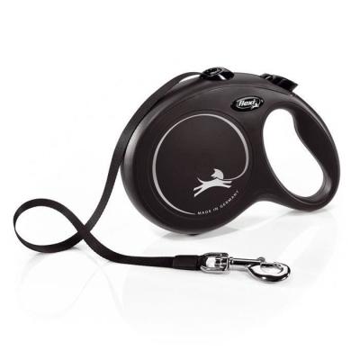 Laisse New Classic L Tape 8 m noir Flexi - Pratique et robuste